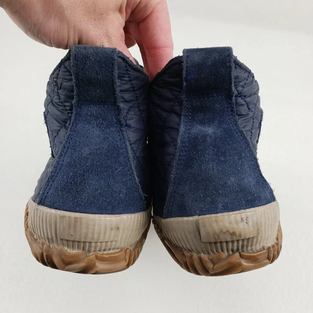 Sorel Out N About Duck Boot Womens 12 Blue Leather Ankle Lace Up Waterproof